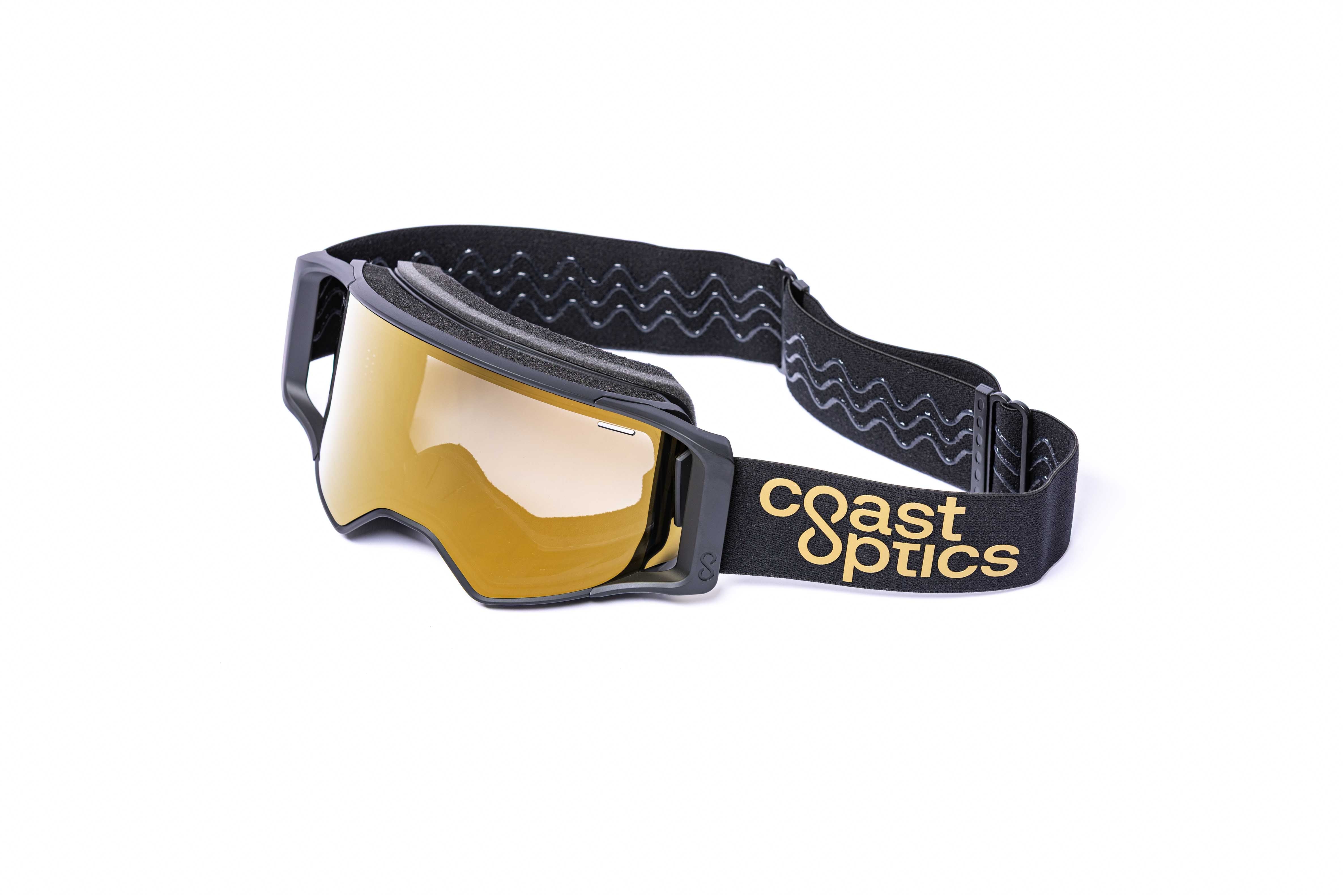 Coast Optics yoann barelli signature goggles with gold lens for downhill mountain biking